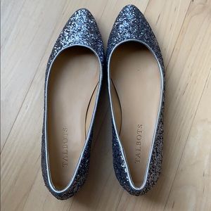 Talbots Edison glitter sparkly flat